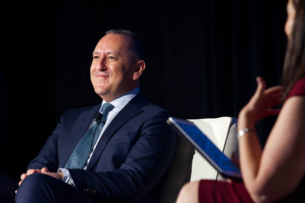 Undersecretary of the Army Gabe Camarillo sits down ahead of his question-and-answer session at the annual Defense News Conference on Sept. 7.